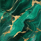 Ultra Soft Area Rug, Non Slip, Stain Resistant, Washable Area Rugs for Living Room, Bedroom, Art Deco Inspired Color Harmony(Green)
