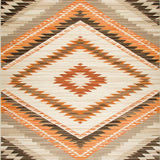 Ultra Soft Area Rug, Non Slip, Stain Resistant, Washable Area Rugs for Living Room, Bedroom, Elegant Ogee Patterned Textile(Orange)