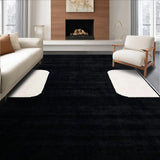 Ultra Soft Area Rug, Non Slip, Stain Resistant, Washable Area Rugs for Living Room, Bedroom, Stylish Farmhouse Animal Print Decor(Black)