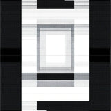Ultra Soft Area Rug, Non Slip, Stain Resistant, Washable Area Rugs for Living Room, Bedroom, Dynamic Abstract Symmetrical Design(Black)