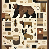 Charming Earthy Abstract Motif(Beige)