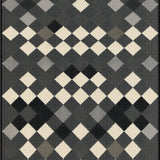 Ultra Soft Area Rug, Non Slip, Stain Resistant, Washable Area Rugs for Living Room, Bedroom, Contemporary Monochrome Diamond Style(Beige)