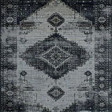 Ultra Soft Area Rug, Non Slip, Stain Resistant, Washable Area Rugs for Living Room, Bedroom, Transitional Earthy Ogee Pattern(Gray)