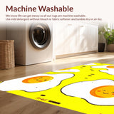 Ultra Soft Area Rug, Non Slip, Stain Resistant, Washable Area Rugs for Living Room, Bedroom, Sunny Yellow Fun Shape(Yellow)