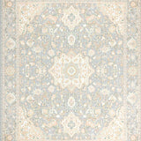 Ultra Soft Area Rug, Non Slip, Stain Resistant, Washable Area Rugs for Living Room, Bedroom, Stylish Area Showcasing Ornate Medallion Designs in Neutral Hues(Gray)