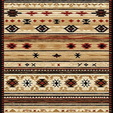 Ultra Soft Area Rug, Non Slip, Stain Resistant, Washable Area Rugs for Living Room, Bedroom, Southwestern Vibrant Ethnic Pattern(Brown)