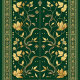 Ultra Soft Area Rug, Non Slip, Stain Resistant, Washable Area Rugs for Living Room, Bedroom, Rustic Wildlife Inspired Decor(Green)