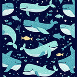 Delightful Oceanic Alphabetic Composition(Blue)