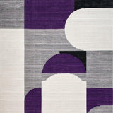 Ultra Soft Area Rug, Non Slip, Stain Resistant, Washable Area Rugs for Living Room, Bedroom, Trendy Lattice Patterned Aesthetic(Purple)