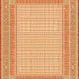 Geometric Intrigue Area in Warm Terracotta and Beige Tones(Beige)