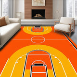 Ultra Soft Area Rug, Non Slip, Stain Resistant, Washable Area Rugs for Living Room, Bedroom, Chic Game Day Statement Piece(Orange)
