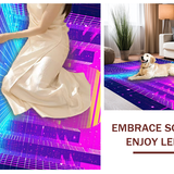 Ultra Soft Area Rug, Non Slip, Stain Resistant, Washable Area Rugs for Living Room, Bedroom, Vibrant Tunnel Pattern Design(Purple)