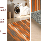 Ultra Soft Area Rug, Non Slip, Stain Resistant, Washable Area Rugs for Living Room, Bedroom, Whimsical Colorful Meditation Accent(Orange)