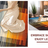 Ultra Soft Area Rug, Non Slip, Stain Resistant, Washable Area Rugs for Living Room, Bedroom, Elegant Earthy Tones Decorative Piece(Orange)