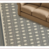 Ultra Soft Area Rug, Non Slip, Stain Resistant, Washable Area Rugs for Living Room, Bedroom, Trellis Frieze Geometric(Black)