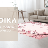 Ultra Soft Area Rug, Non Slip, Stain Resistant, Washable Area Rugs for Living Room, Bedroom, Charming Floral Petal Aesthetic(Pink)