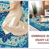 Ultra Soft Area Rug, Non Slip, Stain Resistant, Washable Area Rugs for Living Room, Bedroom, Vintage Oriental Jungle(White)