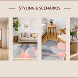 Ultra Soft Area Rug, Non Slip, Stain Resistant, Washable Area Rugs for Living Room, Bedroom, Chic Abstract Watercolor Aesthetic(Gray)