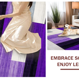 Ultra Soft Area Rug, Non Slip, Stain Resistant, Washable Area Rugs for Living Room, Bedroom, Bold Diamond Abstract Composition(Purple)