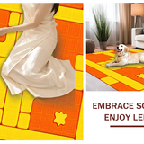 Ultra Soft Area Rug, Non Slip, Stain Resistant, Washable Area Rugs for Living Room, Bedroom, Vivid Playful Plush Tufted Delight(Orange)