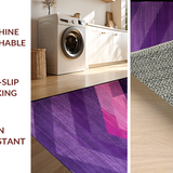Ultra Soft Area Rug, Non Slip, Stain Resistant, Washable Area Rugs for Living Room, Bedroom, Charming Vintage Inspired Detail(Purple)