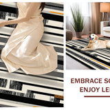 Ultra Soft Area Rug, Non Slip, Stain Resistant, Washable Area Rugs for Living Room, Bedroom, Dramatic Earth Tones Animal Pattern(Black)