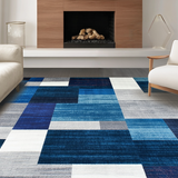 Striking Modernist Patchwork Composition(Blue)