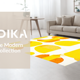 Ultra Soft Area Rug, Non Slip, Stain Resistant, Washable Area Rugs for Living Room, Bedroom, Vibrant Abstract Color Palette(Yellow)