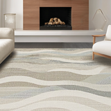 Inviting Softly Curved Geometric Style(Beige)