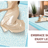 Ultra Soft Area Rug, Non Slip, Stain Resistant, Washable Area Rugs for Living Room, Bedroom, Lively Nautical Blue Accents(Beige)
