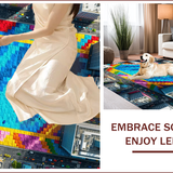 Ultra Soft Area Rug, Non Slip, Stain Resistant, Washable Area Rugs for Living Room, Bedroom, Vibrant City Road Educational Playroom Rug(Blue)