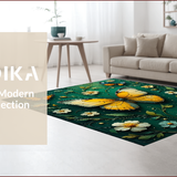 Ultra Soft Area Rug, Non Slip, Stain Resistant, Washable Area Rugs for Living Room, Bedroom, Whimsical Butterfly Dark Green Playroom Carpet(Blue)