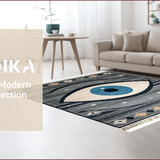Ultra Soft Area Rug, Non Slip, Stain Resistant, Washable Area Rugs for Living Room, Bedroom, Chic Rustic Textured Tassel Design(Gray)