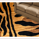 Ultra Soft Area Rug, Non Slip, Stain Resistant, Washable Area Rugs for Living Room, Bedroom, Bold Earthy Tiger Print(Brown)