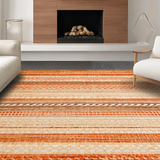 Ultra Soft Area Rug, Non Slip, Stain Resistant, Washable Area Rugs for Living Room, Bedroom, Stylish Earthy Modern Textural Blend(Brown)