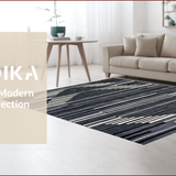 Ultra Soft Area Rug, Non Slip, Stain Resistant, Washable Area Rugs for Living Room, Bedroom, Modern Striking Lattice Aesthetic(Gray)