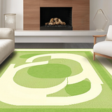 Green Irregular Fluid Motif(Green)