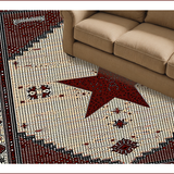 Ultra Soft Area Rug, Non Slip, Stain Resistant, Washable Area Rugs for Living Room, Bedroom, Vintage Rustic Geometric Charm(Beige)