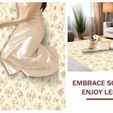 Ultra Soft Area Rug, Non Slip, Stain Resistant, Washable Area Rugs for Living Room, Bedroom, Artful Cream and Tan Blend(Beige)