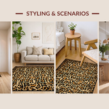 Ultra Soft Area Rug, Non Slip, Stain Resistant, Washable Area Rugs for Living Room, Bedroom, Luxurious Faux Fur Chic Design(Beige)