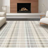 Ultra Soft Area Rug, Non Slip, Stain Resistant, Washable Area Rugs for Living Room, Bedroom, Sophisticated Beige Textured Pattern(Beige)