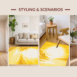 Chic Abstract Wavy Lines Aesthetic(Yellow)