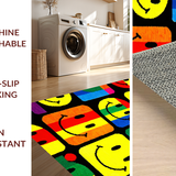 Ultra Soft Area Rug, Non Slip, Stain Resistant, Washable Area Rugs for Living Room, Bedroom, Energetic Youthful Design Elements(Yellow)