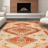 Luxurious Distressed Lattice Arrangement(Beige)