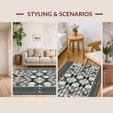 Elegant Striped Diamond Motif(Gray)