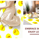 Ultra Soft Area Rug, Non Slip, Stain Resistant, Washable Area Rugs for Living Room, Bedroom, Playful Egg Shaped Decor(Yellow)