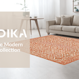 Ultra Soft Area Rug, Non Slip, Stain Resistant, Washable Area Rugs for Living Room, Bedroom, Modern Chic Knotted Tassel Aesthetic(Orange)