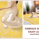 Ultra Soft Area Rug, Non Slip, Stain Resistant, Washable Area Rugs for Living Room, Bedroom, Chic Floral Transitional Elegance(Yellow)