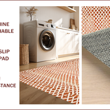 Ultra Soft Area Rug, Non Slip, Stain Resistant, Washable Area Rugs for Living Room, Bedroom, Rustic Earthy Tiled Pattern(Beige)