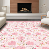 Ultra Soft Area Rug, Non Slip, Stain Resistant, Washable Area Rugs for Living Room, Bedroom, Vibrant Daisy Pattern Delight(Pink)